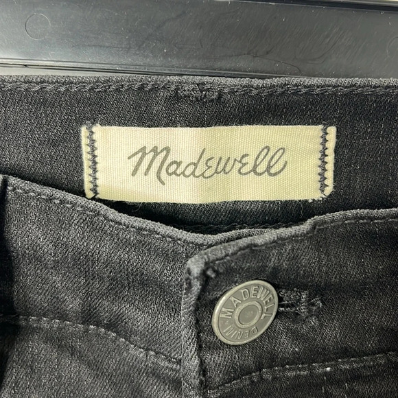 Madewell Berkeley Black 10” High Rise Skinny Jeans Button Through Edition - Picture 5 of 12